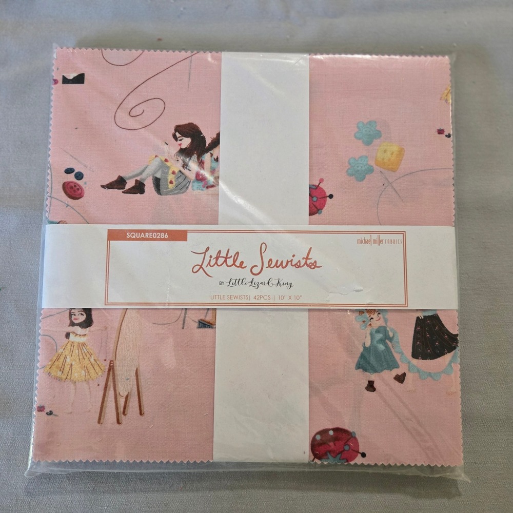 Michael Miller Little Sewists 10in Layer Cake 42pc Fabric Squares SQUARE0286